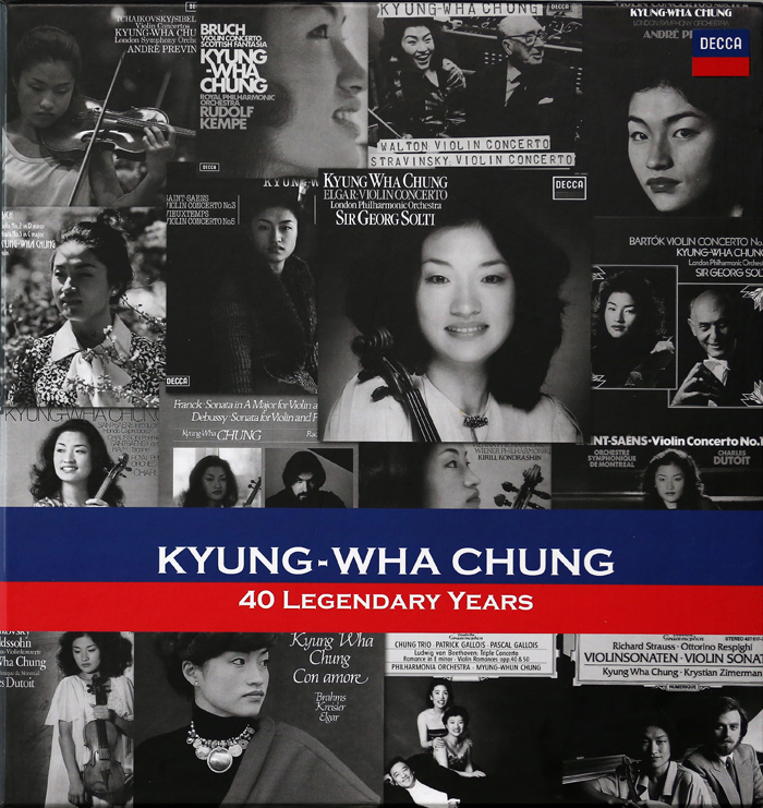 지난 2010년 첫 음반을 내놓은 지 40주년을 기념해 19장의 CD로 이뤄진 ‘정경화 데카 데뷔 40주년 기념음반 전집’. 