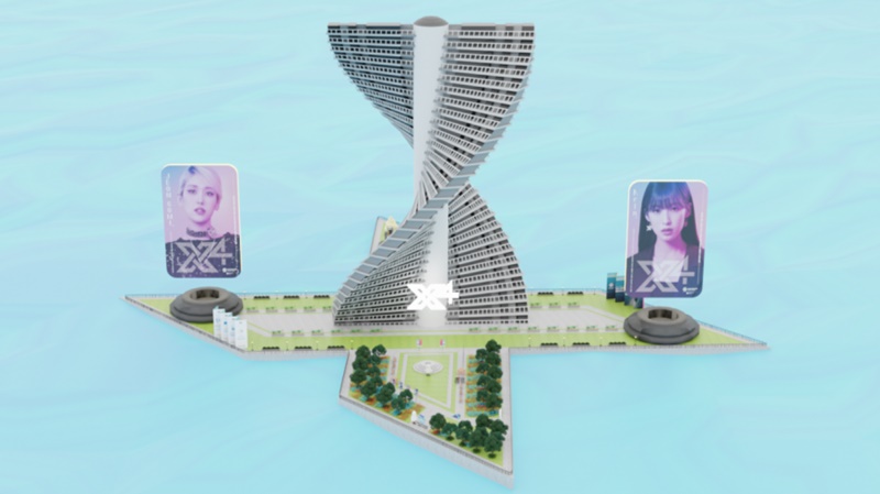 ▲ 가상 공간 속 X4엔터테인먼트 기획사의 모습. 부산시