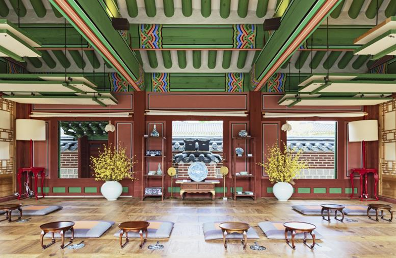 ▲ '2023년 경복궁 생과방' 행사가 열리는 서울 종로구 경복궁의 생과방 내부 전경