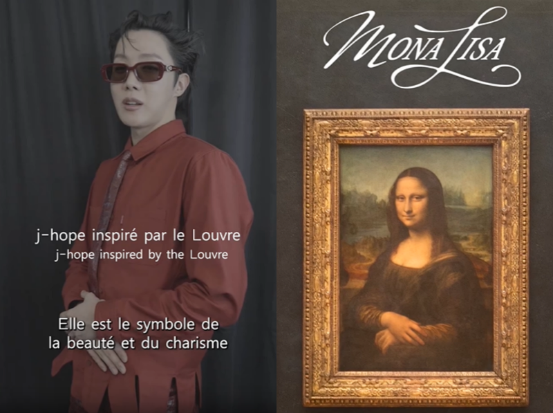 ▲ K-팝 그룹 방탄소년단(BTS)의 멤버 제이홉이 신곡 ‘MONA LISA’ 발매 후 프랑스 파리 루브르 박물관과 세기의 만남을 만들어내며 전세계 팬들을 열광시켰다. 루브르 박물관 공식 인스타그램 계정 갈무리